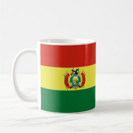 Taza De Café Mugre cerámica de bandera de Bolivia