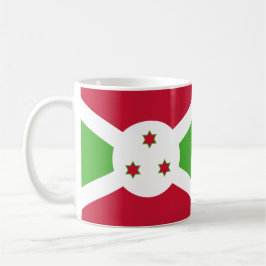 Taza De Café Mugre cerámica de bandera de Burundi