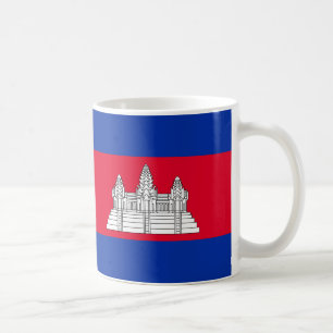 Taza De Café Mugre cerámica de bandera de Camboya