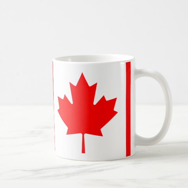 Taza De Café Mugre cerámica de bandera de Canadá (Derecha)