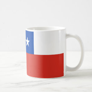 Taza De Café Mugre cerámica de bandera de Chile