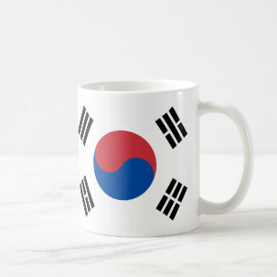 Taza De Café Mugre cerámica de bandera de Corea del Sur