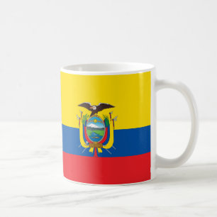 Taza De Café Mugre cerámica de bandera de Ecuador