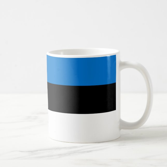Taza De Café Mugre cerámica de bandera de Estonia (Derecha)