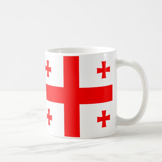 Taza De Café Mugre cerámica de bandera de Georgia (Derecha)