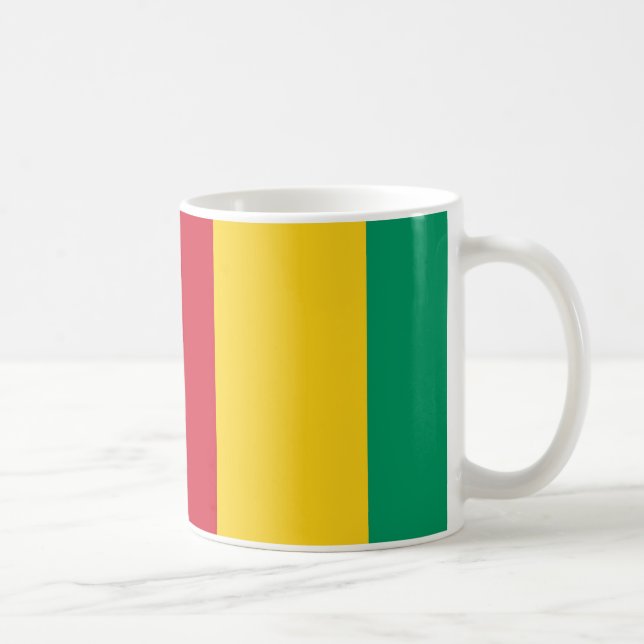 Taza De Café Mugre cerámica de bandera de Guinea (Derecha)