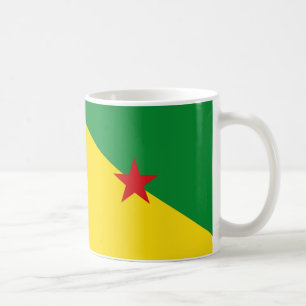 Taza De Café Mugre cerámica de bandera de Guyana Francesa