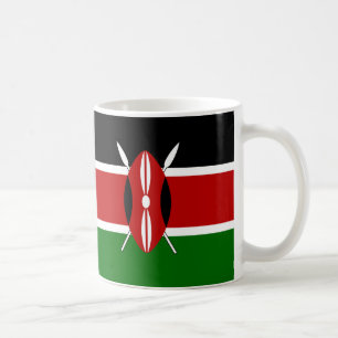 Taza De Café Mugre cerámica de bandera de Kenia