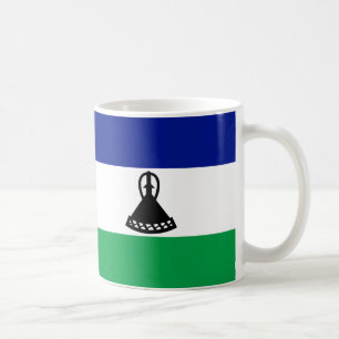 Taza De Café Mugre cerámica de bandera de Lesoto