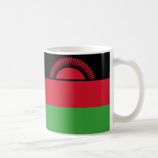 Taza De Café Mugre cerámica de bandera de Malawi (Derecha)