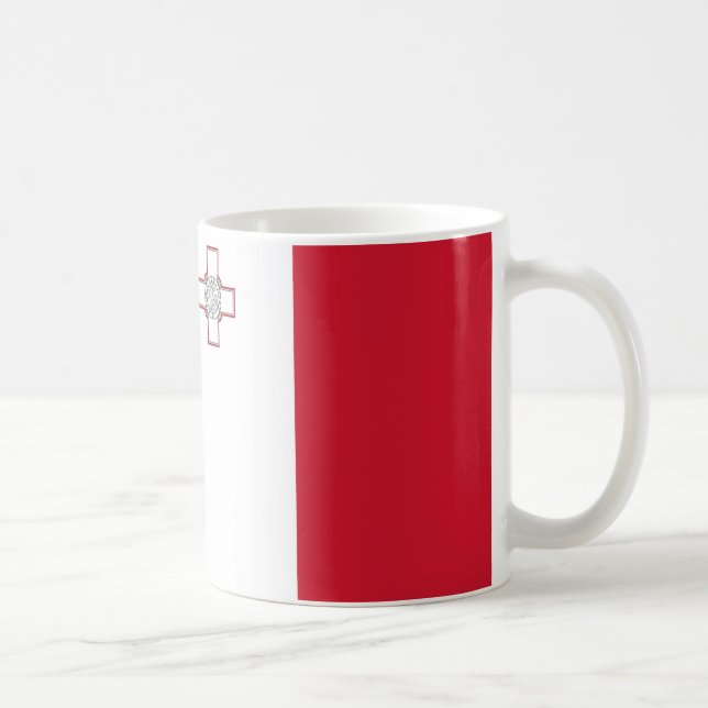 Taza De Café Mugre cerámica de bandera de Malta (Derecha)