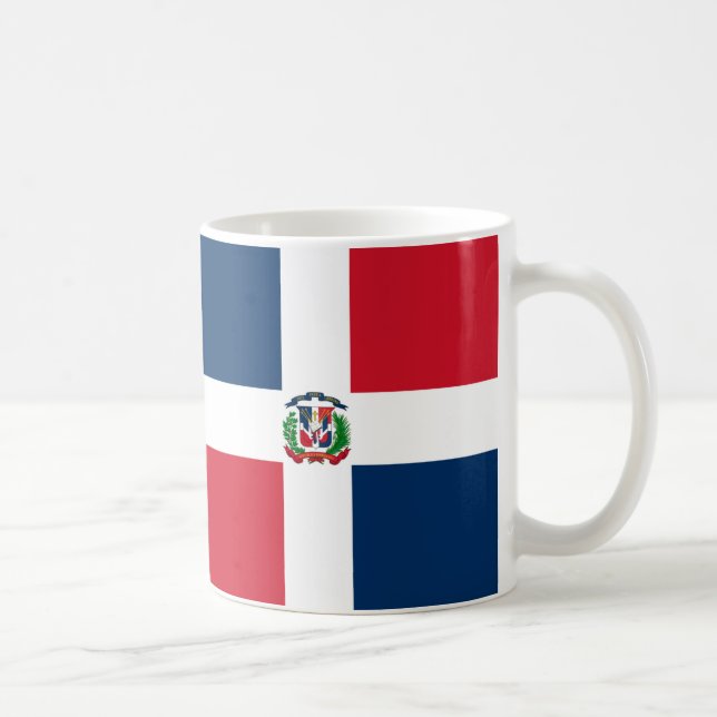 Taza De Café Mugre cerámica de bandera de República Dominicana (Derecha)