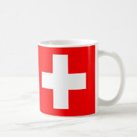 Mugre cerámica de bandera de Suiza
