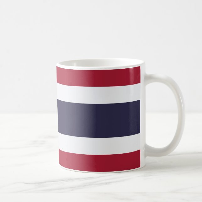 Taza De Café Mugre cerámica de bandera de Tailandia (Derecha)