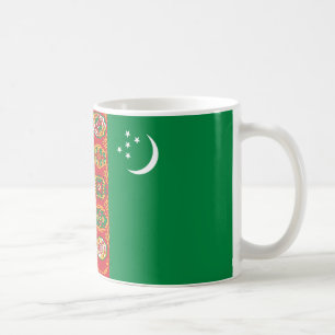 Taza De Café Mugre cerámica de bandera de Turkmenistán