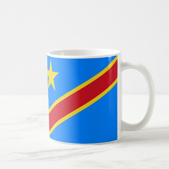 Taza De Café Mugre cerámica de bandera del Congo (Derecha)