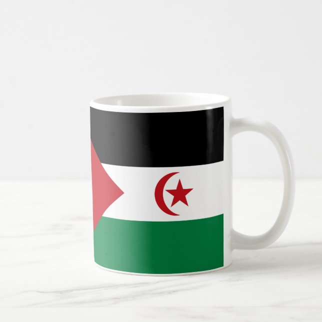 Taza De Café Mugre cerámica de bandera del Sáhara Occidental (Derecha)