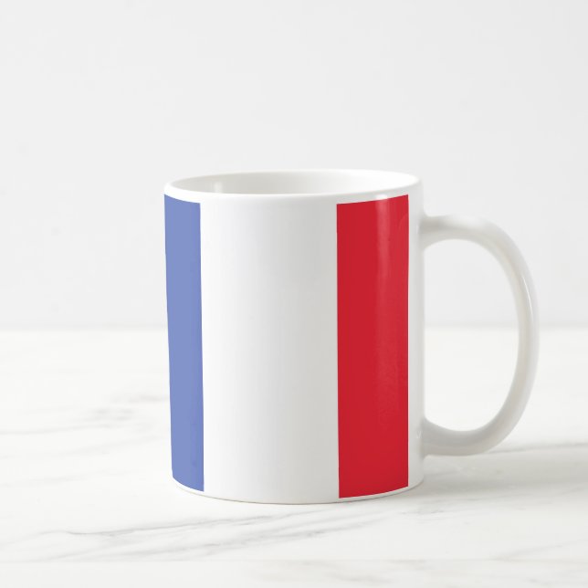 Taza De Café Mugre cerámica de bandera francesa (Derecha)