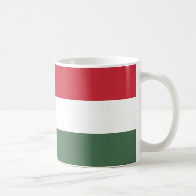 Taza De Café Mugre cerámica de bandera húngara (Derecha)