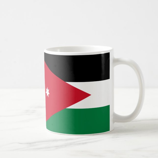 Taza De Café Mugre cerámica de bandera jordana (Derecha)