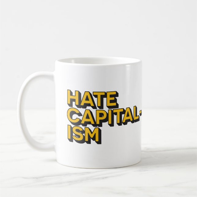 Taza De Café Mugre cerámica del capitalismo de odio (Izquierda)