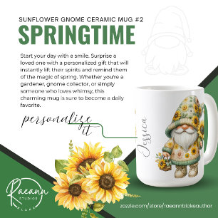 Taza De Café Mugre cerámica del girasol de primavera