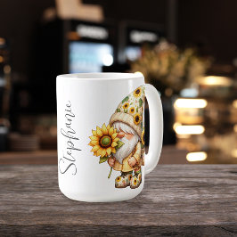 Taza De Café Mugre cerámica del girasol de primavera