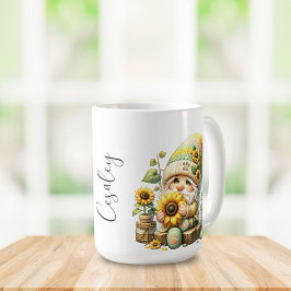Taza De Café Mugre cerámica del girasol de primavera