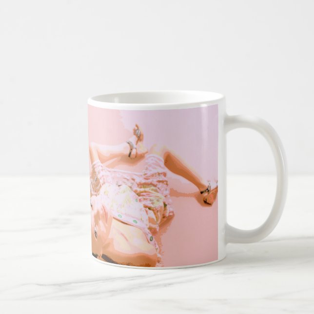 Taza De Café Mugre chica rosa (Derecha)