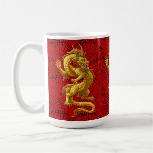 Taza De Café Mugre china de oro con suerte