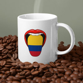 Taza De Café Mugre colombiana con bandera colombiana