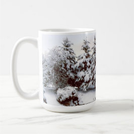 Taza De Café Mugre de abetos cubiertos de nieve