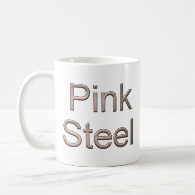 Taza De Café Mugre de acero rosa (Izquierda)