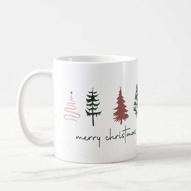Taza De Café Mugre de árbol de navidad (Izquierda)