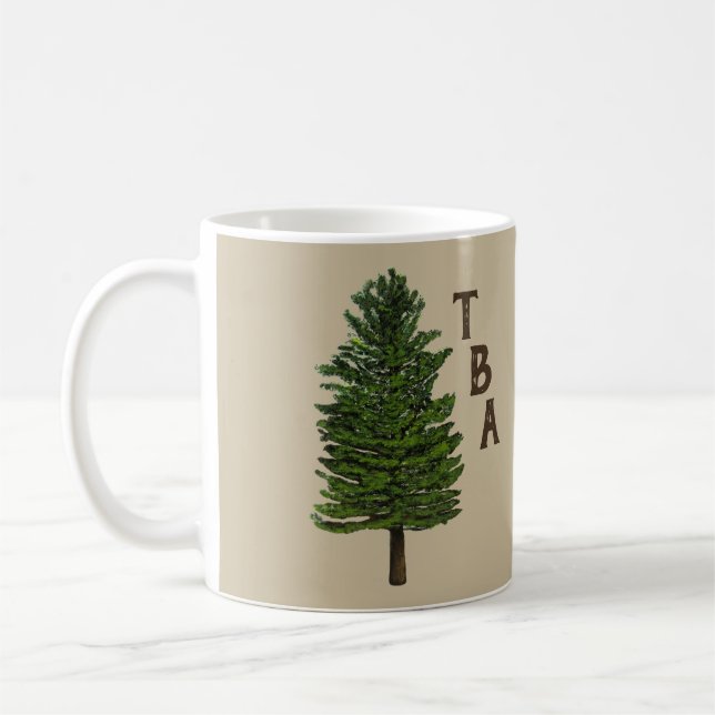 Taza De Café Mugre de árbol de pino (Izquierda)