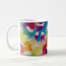 Taza De Café Mugre de arcoiris acuarela