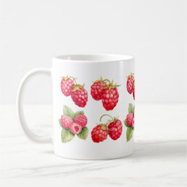 Taza De Café mugre de arte de frambuesa hecha a mano