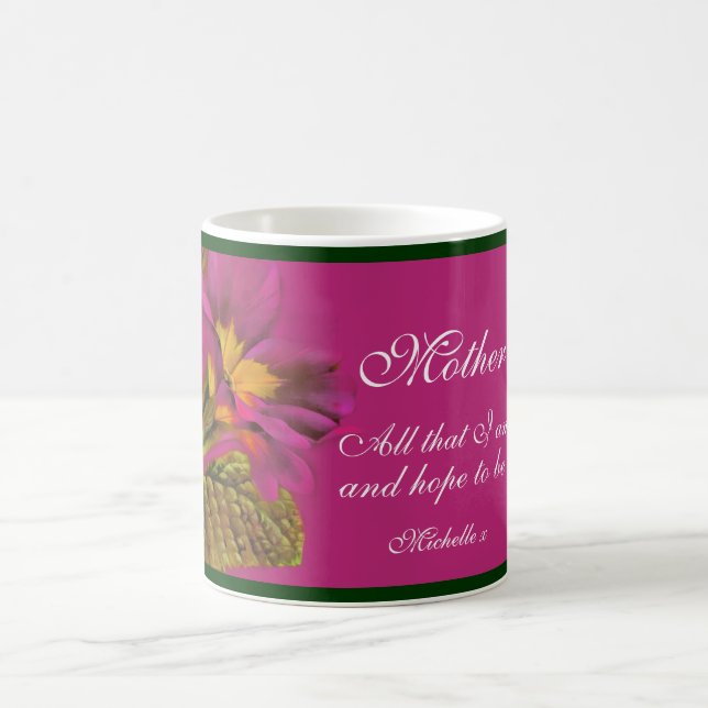 Taza De Café Mugre de arte floral de Primula "Madre todo lo que (Centro)