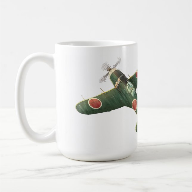 Taza De Café Mugre de avión de Mitsubishi J2M3 Raiden (Izquierda)