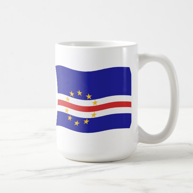 Taza De Café Mugre de bandera de Cabo Verde (Derecha)