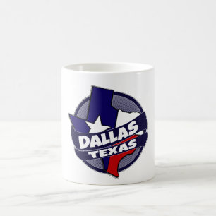 Taza De Café Mugre de bandera de Dallas Texas