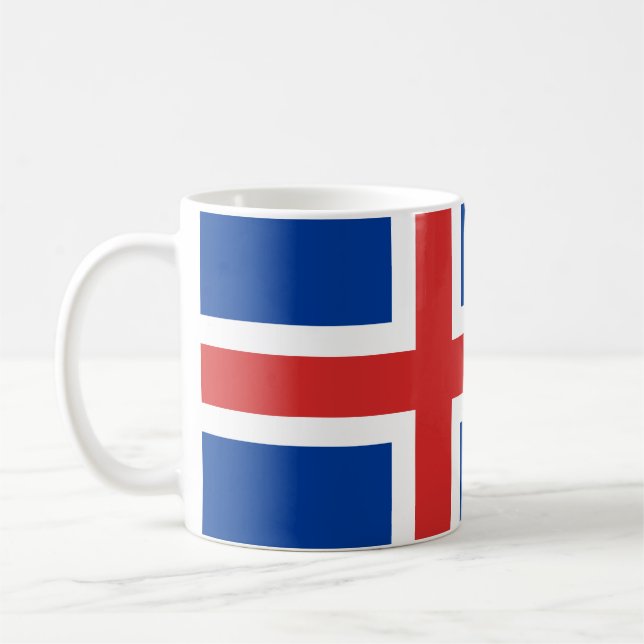 Taza De Café Mugre de bandera de Islandia (Izquierda)