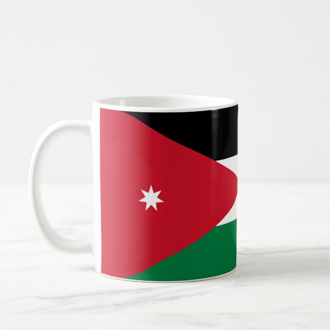 Taza De Café Mugre de bandera de Jordania (Izquierda)
