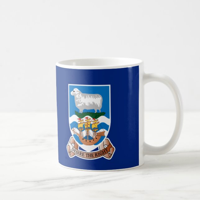 Taza De Café Mugre de bandera de las Islas Malvinas (Derecha)