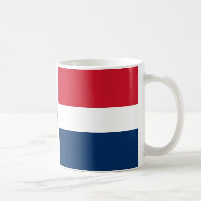 Taza De Café Mugre de bandera dominicana (Derecha)