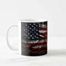 Taza De Café Mugre de bandera estadounidense patriótica