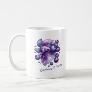 Taza De Café Mugre de bettafish de arándano