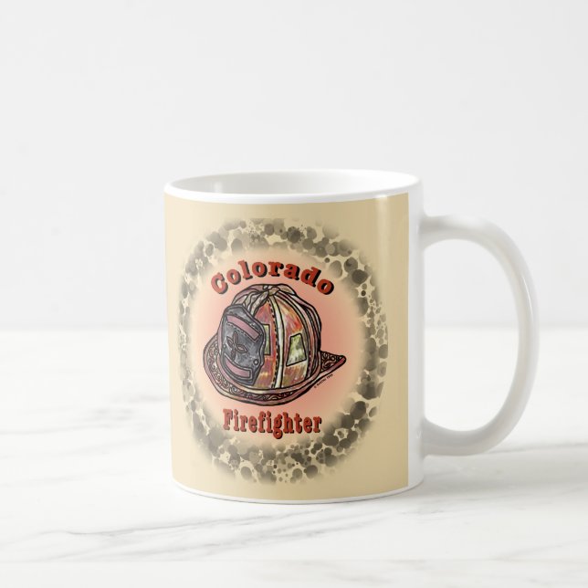 Taza De Café Mugre de bomberos de Colorado (Derecha)