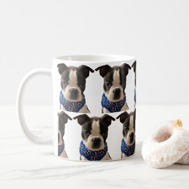 Taza De Café Mugre de Boston Terrier (Con donut)