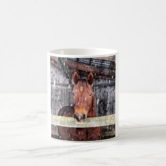 Taza De Café Mugre de caballo con nieve